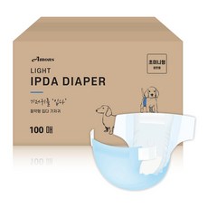 아몬스 국산 입다 절약형 여아용 애견 강아지 기저귀 100매 생리대 팬티 매너벨트, 미니, 1개, 100개입