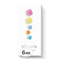 오호라 P 워터컬러 젤스트립 페디 세트, water color painting, 6세트