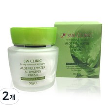 3W CLINIC 蘆薈水潤活膚霜, 50g, 2個