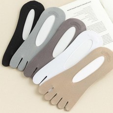 남성 여름용 발냄새 없는 발가락 페이크 양말 미끄럼방지 5켤레