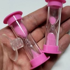 콘티S 흡착식 3분 양치 미니 모래시계 2개 양치습관, 핑크