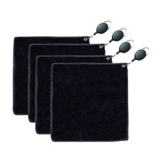 골프 수건 골프 릴 타올, 4개, 검정색