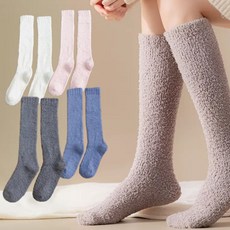롱 수면 양말 니삭스 2개입 [방한 긴 털 보온 임산부 수족냉증 여성 산모 무릎 오버 여자 겨울 롱수면양말]