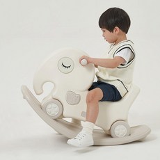 베네베네 3in1 엘리펀 유아 아기 흔들말 붕붕카 승용완구, 그레이