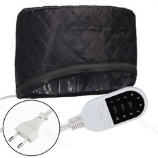 Mochae 전문가용 전기모자 전기헤어캡 홈케어 트리트먼트 헤어캡 10단 온도조절 전기모자 헤어캡, 블랙, 1개