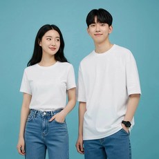 1+1 쿨쉐어 비침없는 20수 두꺼운 순면 기본 무지 반팔 티셔츠