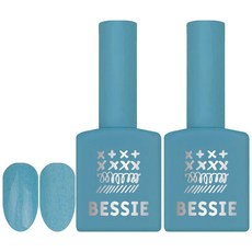 BESSIE 彩色凝膠指甲, TD19 雲朵天藍, 2個, 11ml