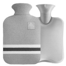 아뜰라임 오래가는 보온 물주머니 핫팩 + 찜질팩 커버 세트 1L 2L, 라이트그레이 2L, 1개