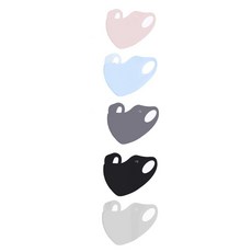 1p/2p 통기성 좋은 쿨링 3D 입체 기미 마스크 자외선 차단 골프 운동, 2개, 차콜