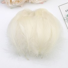 드림캐쳐 DIY 공예용 거위 깃털, 아이보리