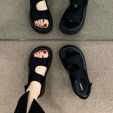 BROWMODA 여성 발편한 키높이 스포츠 샌들