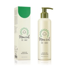 mon ciel 孩童用弱酸性2合1洗髮沐浴乳, 250ml, 1瓶