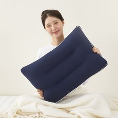 집앤콕 프리미엄 빨아쓰는 경추베개, 1개, 네이비