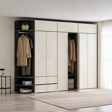 (10만원 즉시할인) 홈리 베일리 빅수납 E0 터치 시스템 모듈 행거 옷장 400/500/600/800, 차콜그레이_MO01032