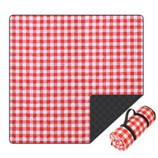 벨라노아 세탁가능 엠보싱 벨트롤백 방수 캠핑 피크닉 매트 돗자리, 레드