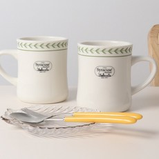 파격사은품 시라쿠스 뉴욕가든 오목머그 2p세트, 그린, 2개