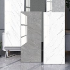 밀커 붙이기 쉬운 타일시트지 붙이는 벽지 60cm*30cm 인테리어 폼블럭 접착식 인조 대리석 시트지 셀프 리폼 10개, 화이트 마블