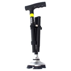 의료용지팡이 4발지팡이 접이식 네발 지팡이, L(410g), 1개