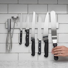304스텐사용 올스테인레스 프레임 자석 칼꽂이 40cm, 1개, 실버