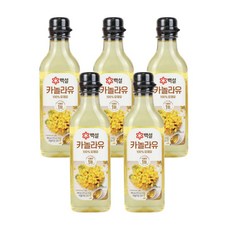 백설 카놀라유 500ml 벌크 식용유, 5개