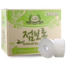 크린센스 슈퍼 프리미엄 엠보싱 점보롤 500m(1겹)x16롤, 16개입, 1개
