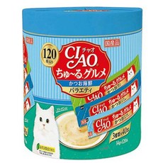 챠오츄르 구루메 버라이어티 고양이 간식 120p, 혼합맛(가다랑어/해산물), 1.68kg, 14ml, 1개