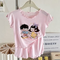 남매 실내복 잠옷 파자마 여름용