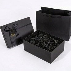 라워스 올인원 선물 포장 박스, 1세트, 블랙