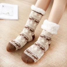 VANADAT 두꺼운 양털수면양말 1+1 미끄럼방지 크리스마스