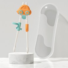 食品級兒童筷子訓練筷批發 寶寶學吃飯2-6歲虎口學習幼兒練習筷子, 1個, 小汽車~羅納橙:如圖