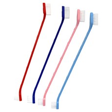 반려동물 양면 칫솔 5P 강아지 고양이 치석제거 구강관리 입냄새제거 칫솔, 5개, 혼합