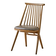 포헤 편한 가죽 원목 식탁의자 인테리어 윈저 원목의자 카페 주방 다이닝체어 2color, 포헤 원목 식탁의자_월넛, 1개