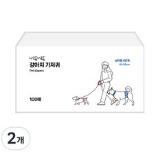 나랑너랑 남아용 강아지 기저귀, 대형, 2개, 100개입