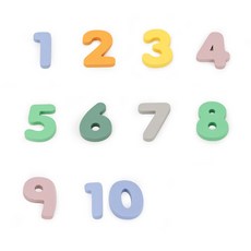 쏠앤샘 알파벳 한글 숫자 원목자석블럭, 파스텔, 1세트