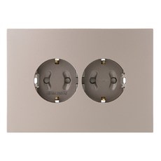 CHEIL ELECTRIC 2孔電源插座 水平型 香檳金, 1個