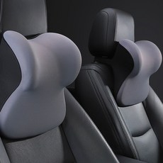 YANGTA 1+1차량용 목쿠션 자동차 목베개 목받침 메모리폼 헤드레스트, 2개, 그레이Y 2개, 그레이Y