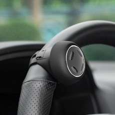 여성운전자 핸들도우미 파워핸들 스티어링휠 노약자 초보자 추천, 검정(발광LED)