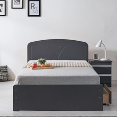 세홈가구 백합서랍형 프레임+본넬단면매트리스[포함], 그레이