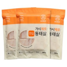 피터씨마켓 가시제로 한입동태살 500g 3개 세트 잔가시없는 우리아이 영양간식 동태전 생선까스