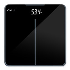 신일 전자식 강화유리 정밀 센서 슬림 체중계 6mm, SHM-5025, BLACK, 1개