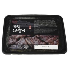 먹기편한 크기 한입 LA 엘에이 양념 갈비 냉동 8mm두께 600g 특제양념 꽃갈비부위, 1개