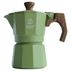 모카포트 1컵 핸드드립 커피 기구 이탈리안 에스프레소 포트, 그린, 1개