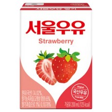 서울우유 딸기멸균우유, 200ml, 12개