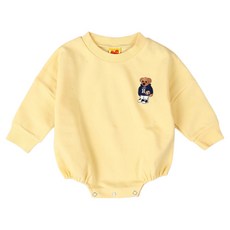 하트베이비 데일리룩 유아용 곰돌이 자수 수트