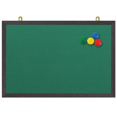 자석페브릭게시판, 녹색원단+웬지, 70x50cm
