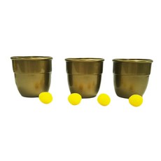 [KC인증]볼이 한컵으로 순간이동 하는 마술 금색컵앤볼(대)(Gold Cups & Balls Large), 1세트