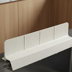 에스위두 물튀김 방지 처마 싱크대 물막이 높이 9cm 스탠다드 S, 크림화이트, 1개