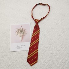 해리포터 고리형 레드 넥타이 코스프레 졸업 사진 의상 파티