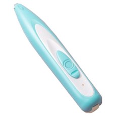 강아지 발바닥 바리깡 애견 전기이발 LED 제모 트리머 저소음 충전식 면도기, 1개, 푸른색