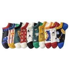 투니스 남성 캐릭터 배색 양말 10개입